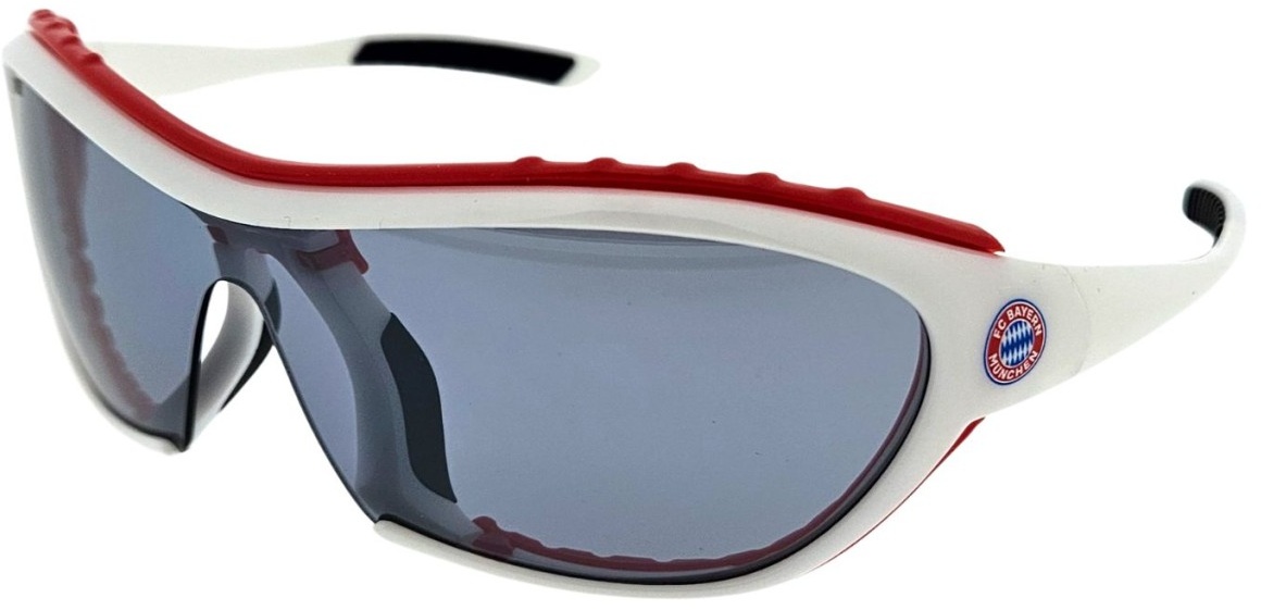 Sportbrille Fahrrad Sonnebrille Vollformatbrille UV400 weiß FC Bayern München