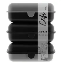 COFI 1453 Lunchbox 1453 3-tlg. grau/schwarz