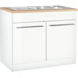 KOCHSTATION Spülenschrank »KS-Eton«, Breite 100 cm, weiß