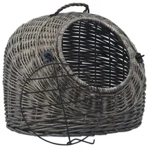 vidaXL Katzen-Transportkorb 60 x 45 x 45 cm Grau