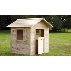 Holzspielhaus Garten Joschi - Natur - 	100 x 135 x 130 cm - aus Zedernholz