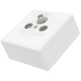 Hama Skitu Durchgangsdose, 10 dB, 4in1