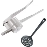 Westmark Spätzle-/Kartoffelpresse »Spätzlechef«, Spätzleloch, Schaumlöffel »Gentle«, Aluminium, Silber/Schwarz/Traditionelle Lochung, 2