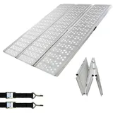Baumarktplus DREIBREIT by TRUTZHOLM 2-fach Auffahrrampe klappbar 175 cm 1020 kg Alu grau gelocht Verladerampe