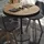 GGM Möbel Bistrotisch Ø 78 x 70 cm Eiche/Schwarz