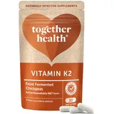 Vitamin K2 - Together Health - Vitamin K2 aus fermentierten Kichererbsen - Hochbiologisch aktive MK7-Form - Vegan freundlich - Hergestellt in Großbritannien - 90 Vegecaps