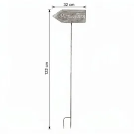 Ambiente Haus Gartenstecker Paradise (H) 122cm grau
