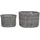 vidaXL Blumentopf Korb 2 pcs  Grau Komplettset