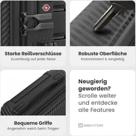 GENTOR Hartschalenkoffer GTSC XL 96 L Schwarz