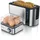 Arendo Langschlitz-Toaster Silber