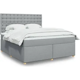 vidaXL Boxspringbett 180 x 200 cm Hellgrau