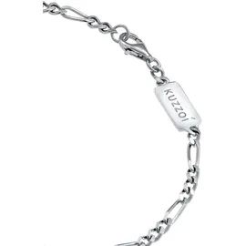 KUZZOI Figaroarmband Herren aus 925 Sterling Silber schwarz 23 cm