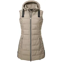 G.I.G.A. DX Damen Steppweste mit abknöpfbarer Kapuze/Funktionsweste in Daunenoptik GW 5 WMN QLTD VST, hellbeige, 38, 41774-000