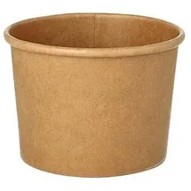 Papstar Suppenbecher Pappe rund 350 ml Ø 9,8 cm 25 St. Braun