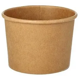 Papstar Suppenbecher Pappe rund 350 ml Ø 9,8 cm 25 St. Braun