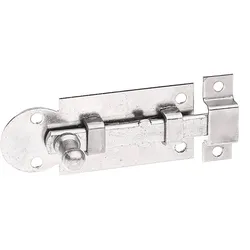 Fensterriegel 16 -  80 x 30 / gekröpft, mit Schließblech