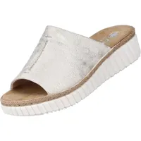 Rieker Damen Pantoletten 69288, Frauen Slipper,Sommerschuhe,sommerclogs,Schlupfschuhe,schluepfschuhe,Slides,Slip-ons,Mules,beige (60),40 EU / 6.5 UK