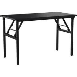 Konferenztisch, Klapptisch 120x60 cm, Schreibtisch, Robust Metallrahmen, Schwarz
