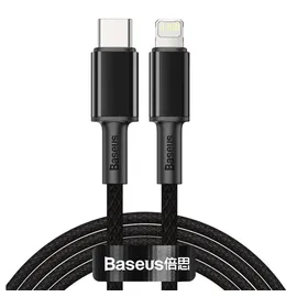 Baseus High Density Braided Cable Type-C to Lightning PD, 20W 2m (Black)