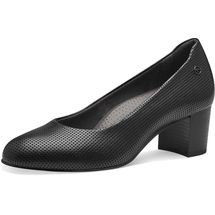 TAMARIS COMFORT Damen Pumps aus Leder mit Blockabsatz, Schwarz (Black), 37 EU