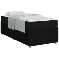 VidaXL Bettrahmen mit Matratze Schwarz 80 x 200 cm
