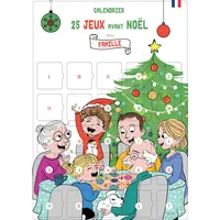 Adventskalender Familie – 25 Familienspiele für Kinder 2 bis 10 Jahre – Adventskalender für Kinder und Familie zum Personalisieren – ohne Schokolade & ohne Gegenstand – Französisch