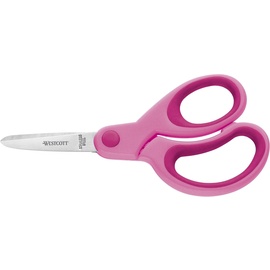 Westcott E-21582 00 Softgrip Kids Kinderschere mit Spitze für Rechtshänder, 13 cm, pink