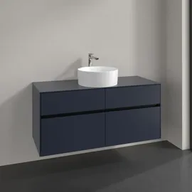 Villeroy & Boch Waschbeckenunterschrank 4 Auszüge 120 x 54,8 x 50 cm Marine Blue/Volcano Black