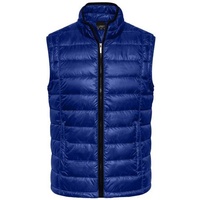 Men's Quilted Down Vest Sportliche Daunenweste mit Stehkragen blau/schwarz, Gr. L