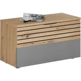 HBZ Schuhbank »Milan Garderobenbank, BxHxT 85x45x38 cm«, (1 St.), Mit 1 Klappe und 2 Fächer, belastbar bis 50 kg, grau