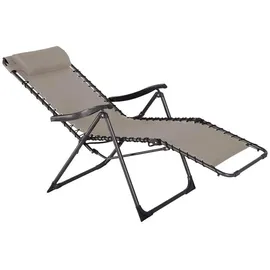 Mobili Rebecca Liegestuhl Zero Gravity 113 x 66 x 104 cm Beige/Dunkelgrau