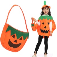 YKKJ Kürbis Kostüm Halloween,Kinder Halloween Kleidung Kürbis Kostüm Cosplay Party Kleidung Halloween Laterne Gesicht Shirt Kleidung mit Beanie Hut, Orange