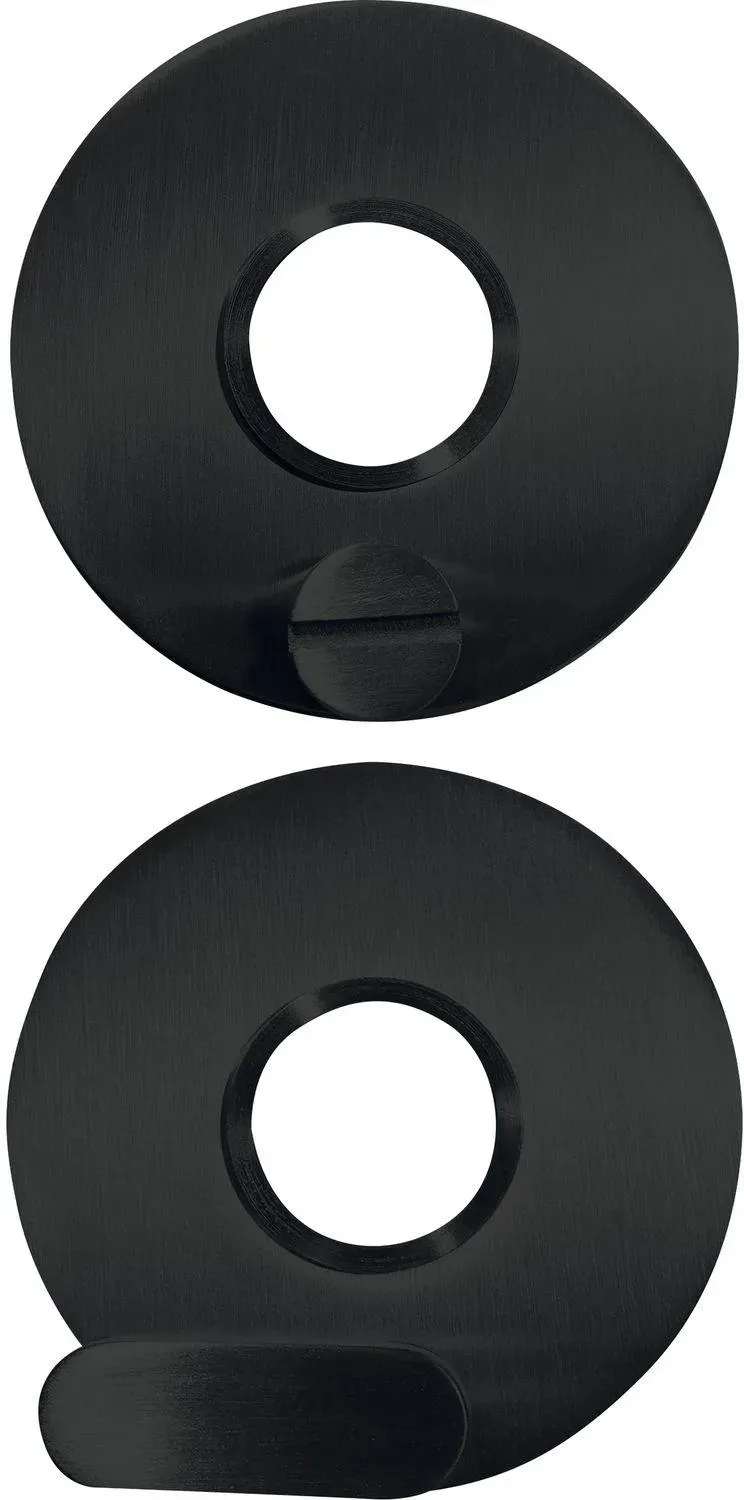 MARCHESI Drückerrosette - rund, innen Sperrknopf, außen Notöffner, schwarz