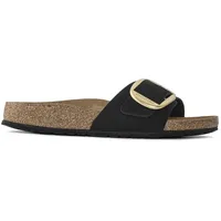 Birkenstock Madrid Big Buckle Nubuck Leather Sandalen - Black - EU 37