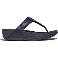 FitFlop Lulu Crystal-Mix Toe-Post Sandals, navy, 41 EU