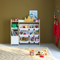 Sweeek Aufbewahrungsmöbel für Kinder, 9 Behälter, 4 Einlegeböden, 1