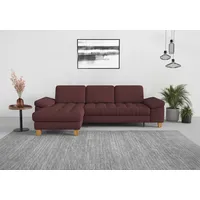 sit&more Ecksofa »Westham L-Form«, mit Recamiere, mit oder ohne Bettfunktion, Bettkasten, Füße Eiche