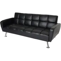 MCW Schlafcouch Kunstleder 2-Sitzer Schwarz