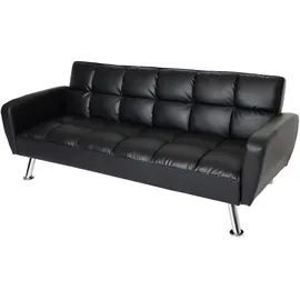 MCW Schlafcouch Kunstleder 2-Sitzer Schwarz