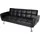 MCW Schlafcouch Kunstleder 2-Sitzer Schwarz