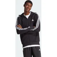 Adidas Essentials French Terry 3-Streifen Kapuzenjacke Black / White XS