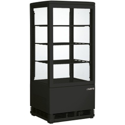 Saro Kühlvitrine SC 80, doppelverglast, Robuste Vitrine mit drei höhenverstellbaren Rosten, 1 Kühlvitrine