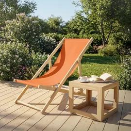 ECD Germany Sonnenliege 100 x 83 x 100 cm Orange