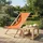 ECD Germany Sonnenliege 100 x 83 x 100 cm Orange