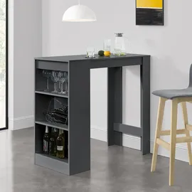 [en.casa] Bartisch Kouvola 110 x 50 x 103 cm Dunkelgrau