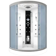 SeniorBad Dusche Duschkabine D26-EH-EA Duschtempel Sauna 130x130 cm, OHNE 2K ScheibenVersiegelung - Weiß,