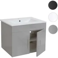 Mendler Waschbecken + Unterschrank HWC-D16, Waschbecken Waschtisch, MVG-zertifiziert, hochglanz