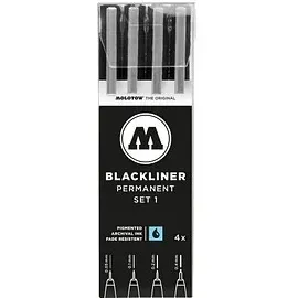 Molotow BLACKLINER SET 1 schwarz 4 St.