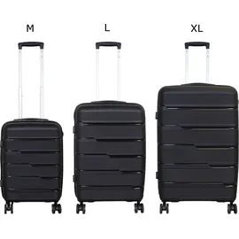 warenhandel könig Aruba Koffer-Set 3-tlg. schwarz