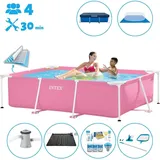 Intex Pool mit rechteckigem Rahmen 220 x 150 x 60 cm – im Lieferumfang enthalten Accessoire CB97